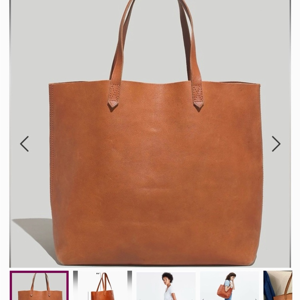 Madewell Brown Leather Tote Bag